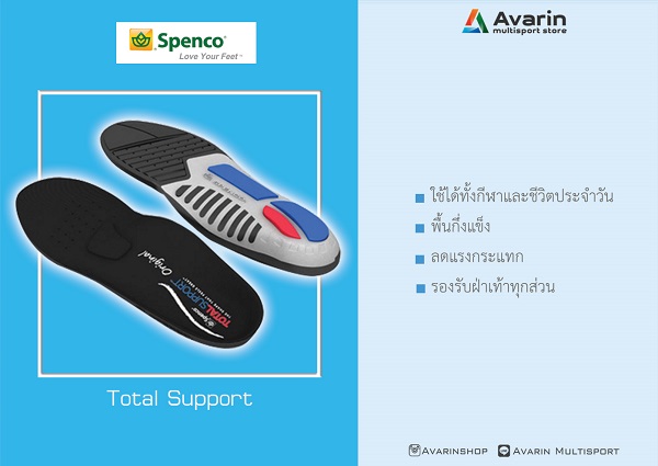 Spenco Total Support แผ่นรองรองเท้าสำหรับวิ่ง และใส่ในชีวิตประจำวัน - Image 3